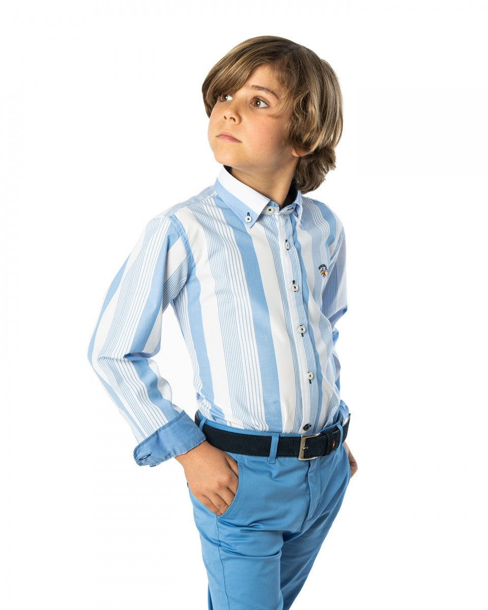 Camisa Spagnolo cuello boton popelin 4525
