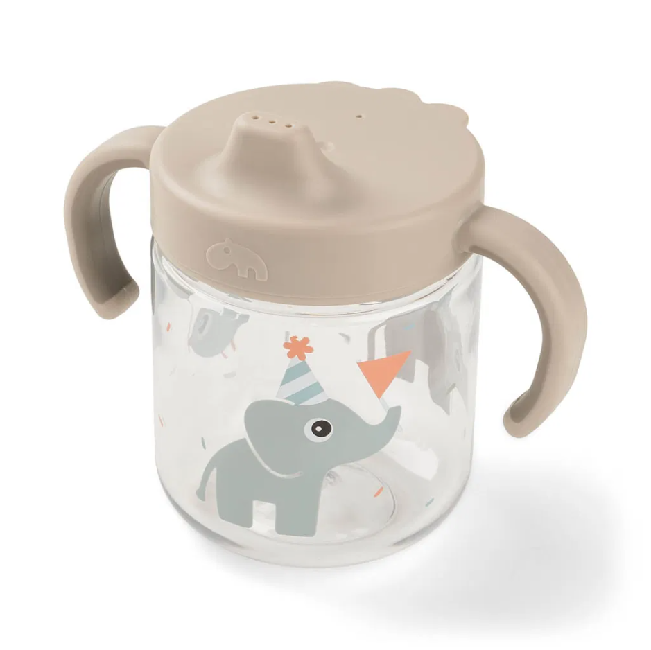 Vaso con boquilla de aprendizaje Done by Deer con 2 asas