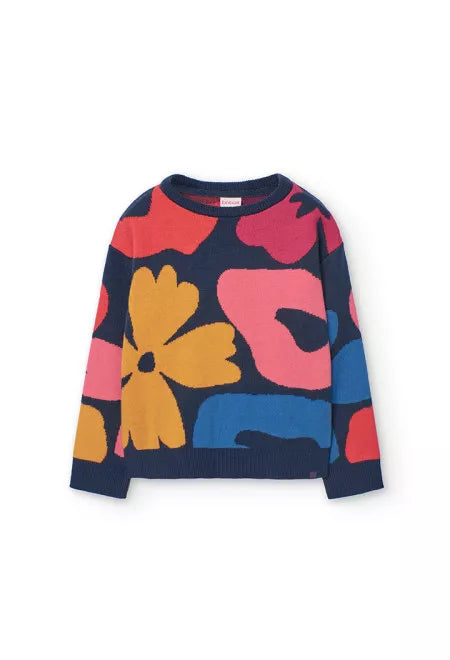 Jersey Boboli tricotosa flores