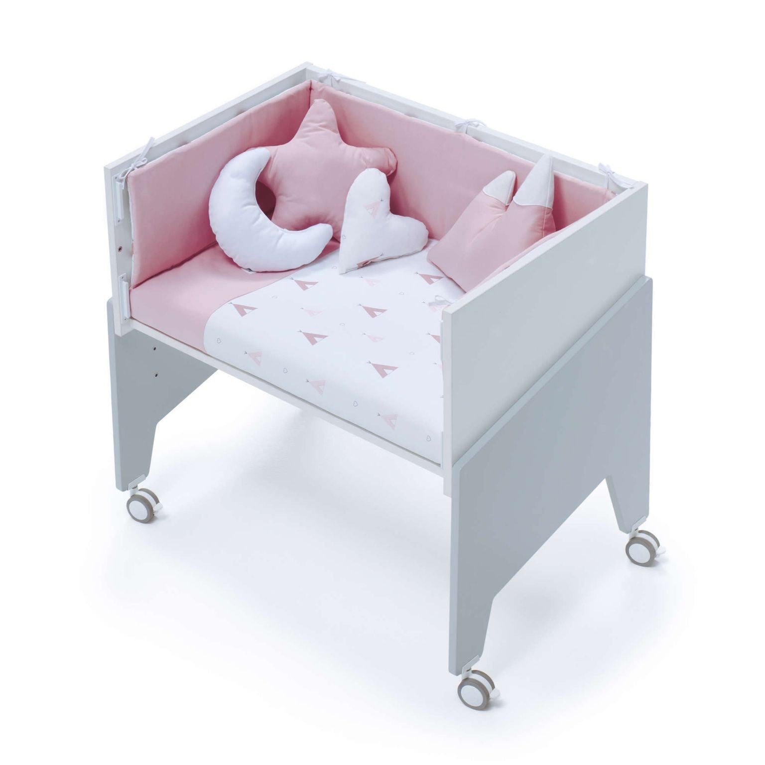 Minicuna Colecho Alondra EQUO GRIS con Set Textil y colchón