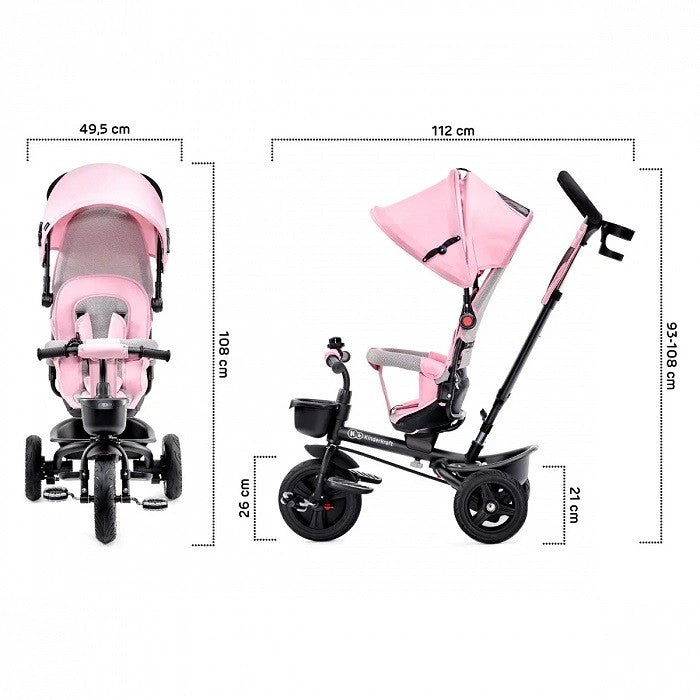 Triciclo Kinderkraft AVEO reversible y plegable