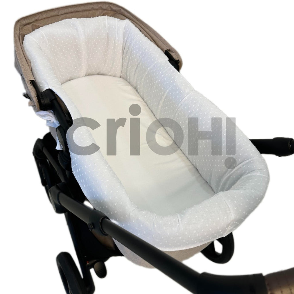 Guarnitura de capazo D'Peques plumeti blanco