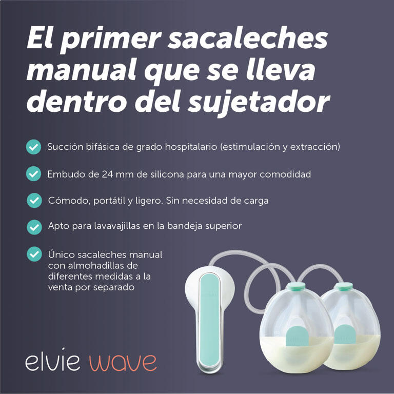 Sacaleches manual Elvie Wave Doble