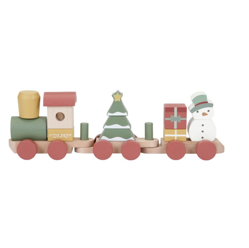 Vía del tren de madera Little Dutch Navidad