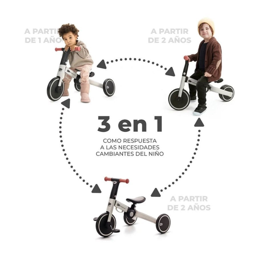 Triciclo multifuncion Kinderkraft 4TRIKE 3 en 1 plegable