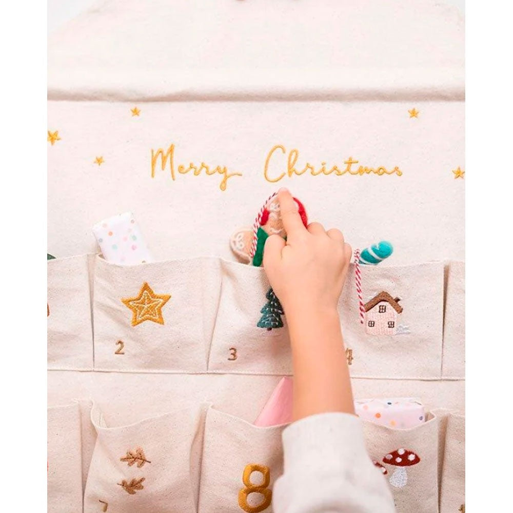Calendario Adviento Monnëka Navidad Bordado