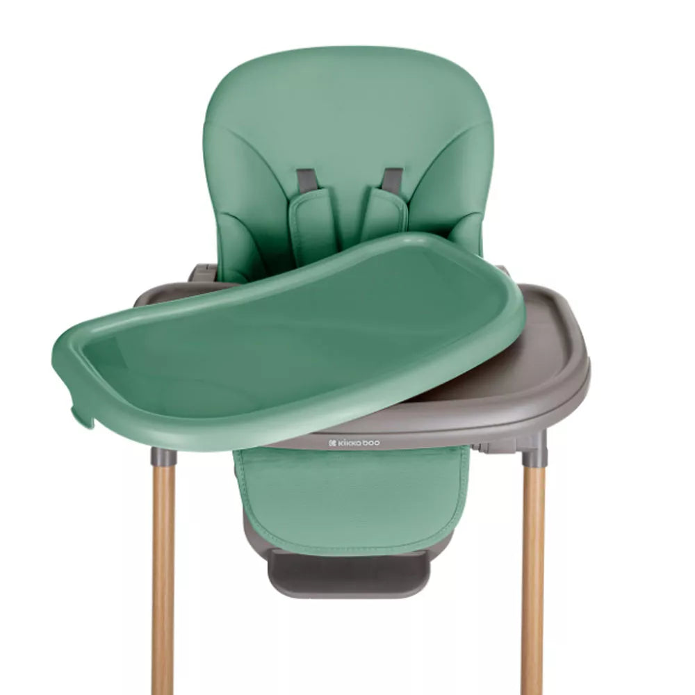 Trona KikkaBoo OLIVE acabado en madera y polipiel