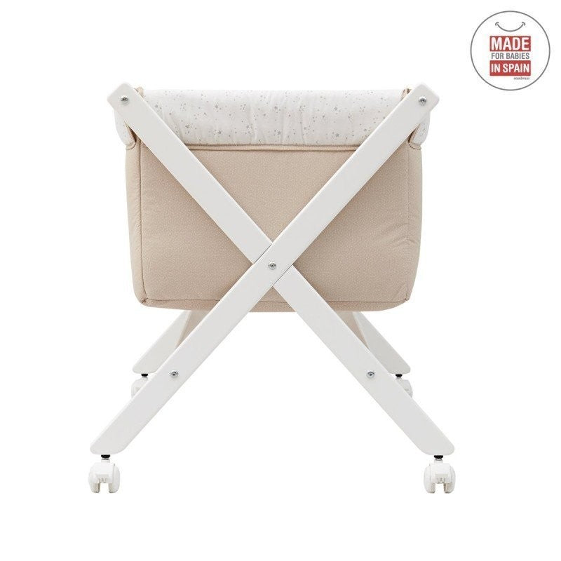 Minicuna Tijera Madera Cambrass Sky Beige/Blanco