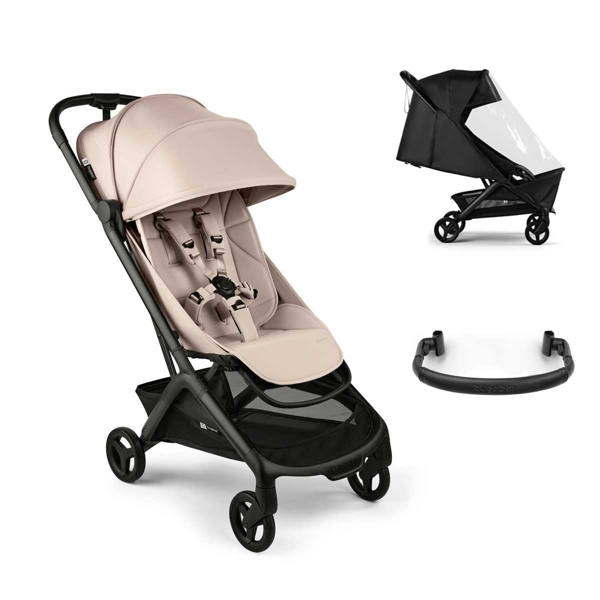 Silla paseo Bugaboo Butterfly 2 con plástico lluvia barra apoyabrazos y bolsa de transporte