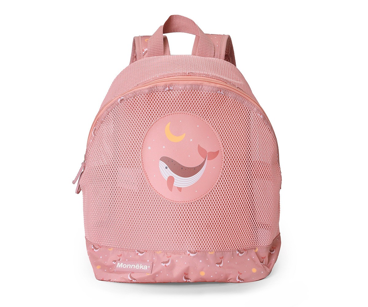 Mochila Infantil Antiarena Monnëka Whale Pink