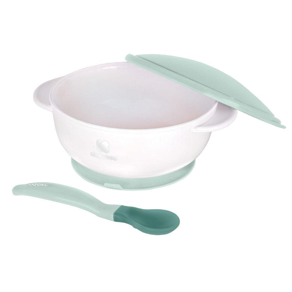 Set Cuenco con ventosa KikkaBoo y cuchara termosensible