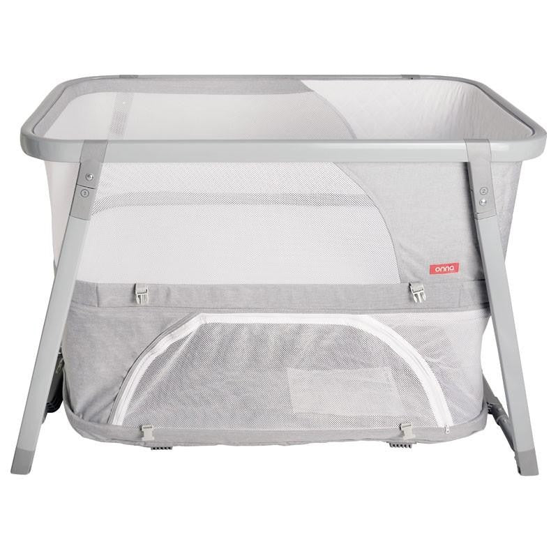 Minicuna Onna SOMNIA Fresh Gris con colchon sabana y mosquitera