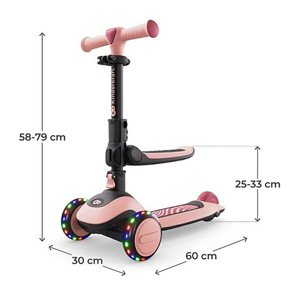 Patinete 2 en 1 Kinderkraft HALLEY 2 Rose Pink