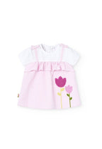 Vestido Boboli popelín listado bicolor