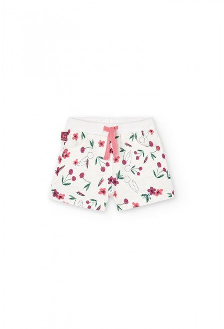 Short Boboli felpa estampada