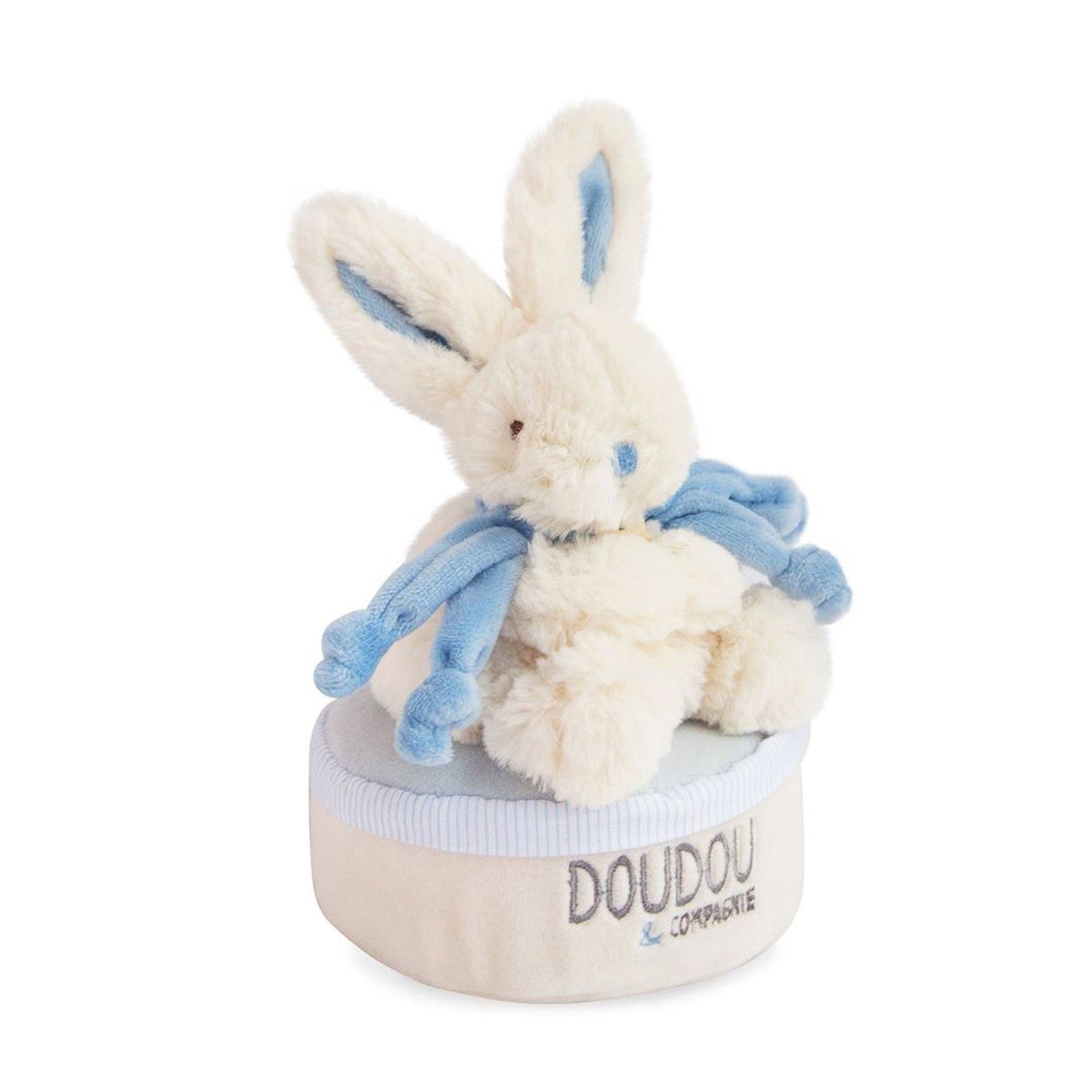 Caja de música conejito azul 17 cm DouDou et Compagnie