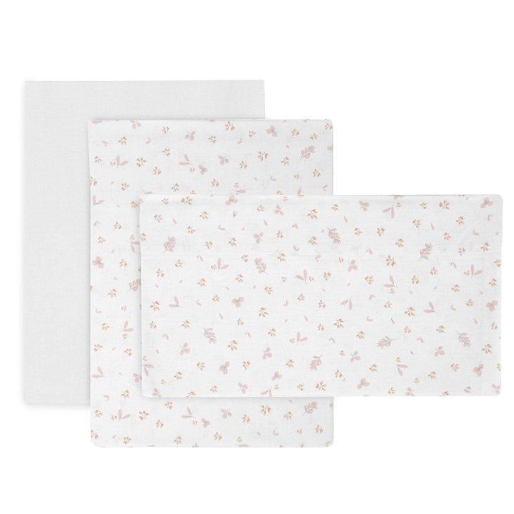 Tríptico Sábanas Cambrass Plumeti Rosa
