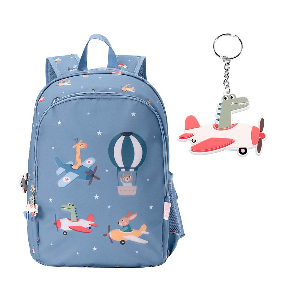 Mochila Mediana Tutete Planes + Llavero