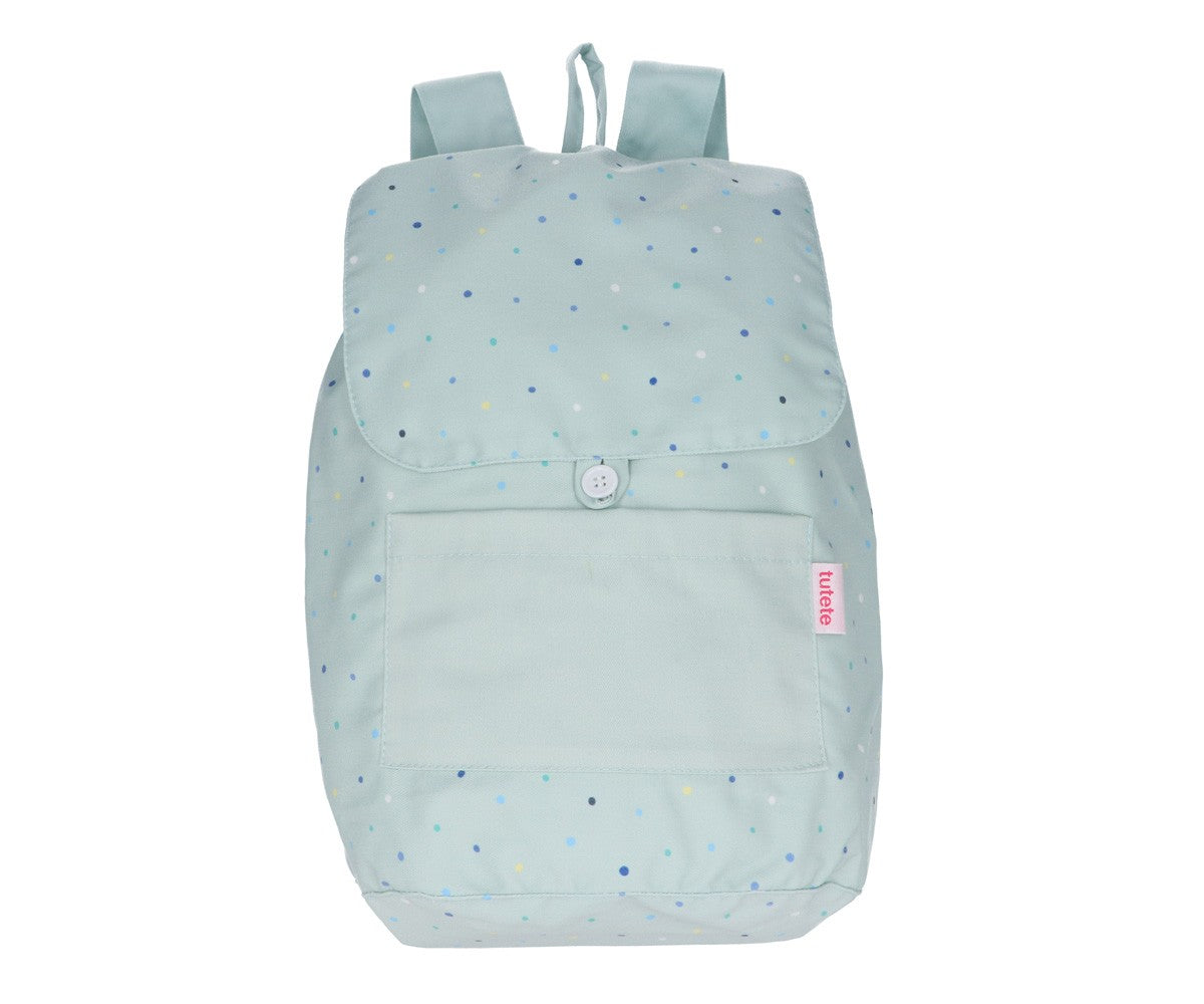 Mochila Tutete Grande Tela Dots Sage Personalizable