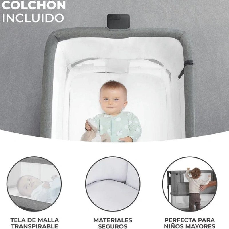 Minicuna colecho Kinderkraft NESTE GROW con 2 alturas