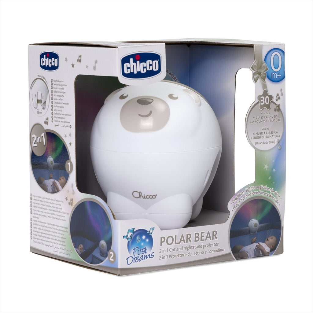 Osito Proyector Chicco Polar para cuna y minicuna