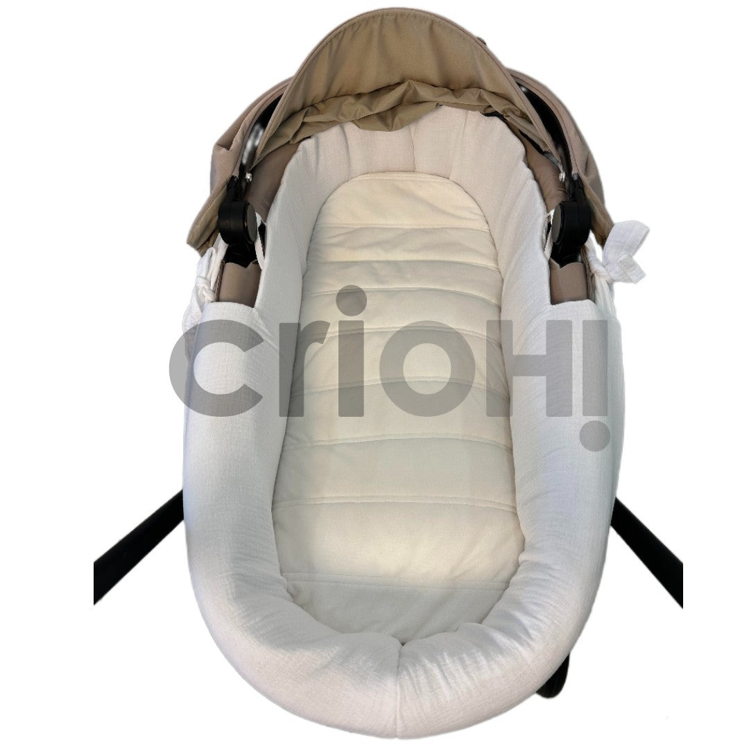 Guarnitura partida D'Peques bambula blanca
