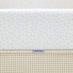 Minicuna Tijera Madera Cambrass Vichy 10 Beige/Natural