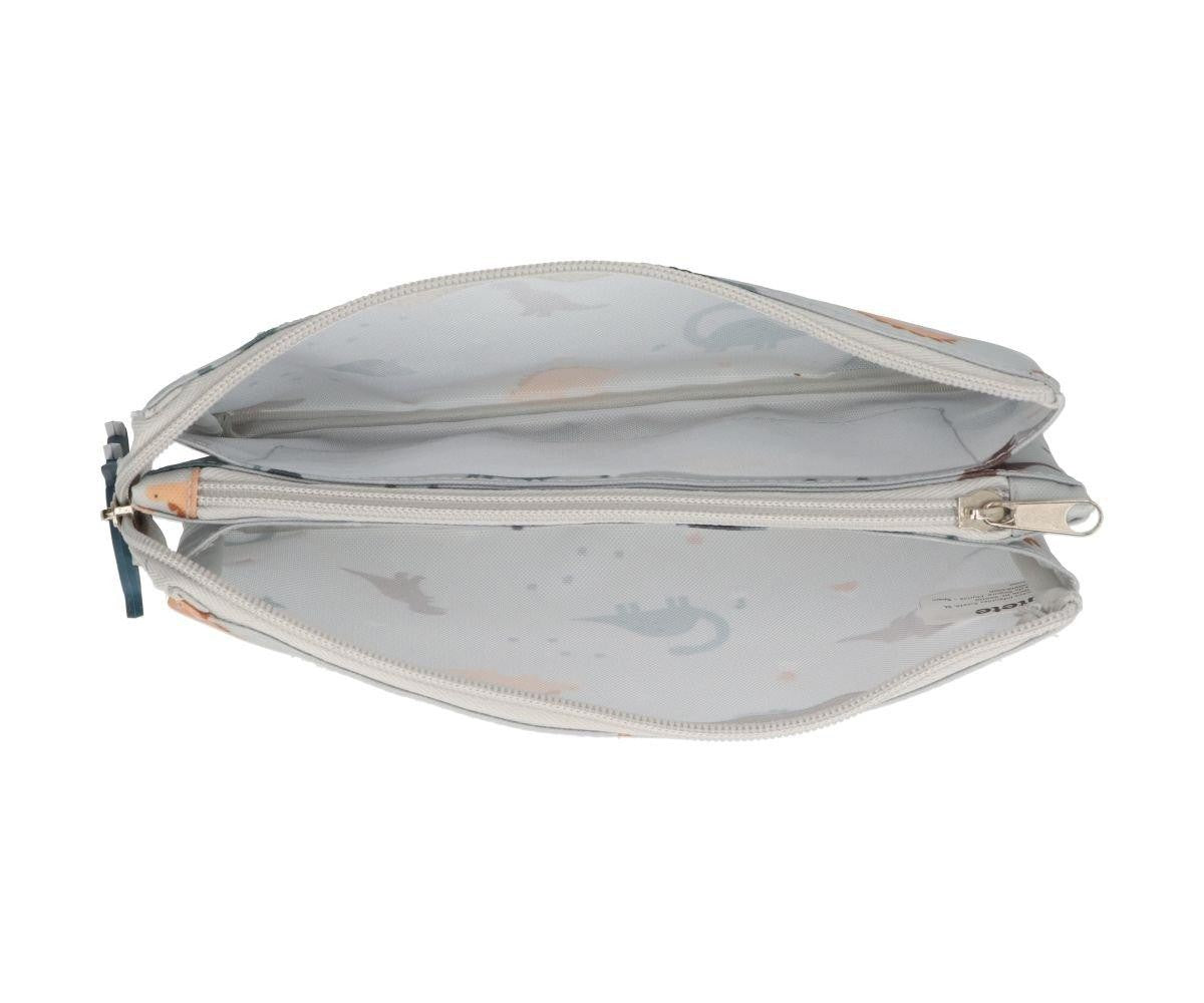 Estuche 3 Compartimentos Tutete Dinos World Personalizable