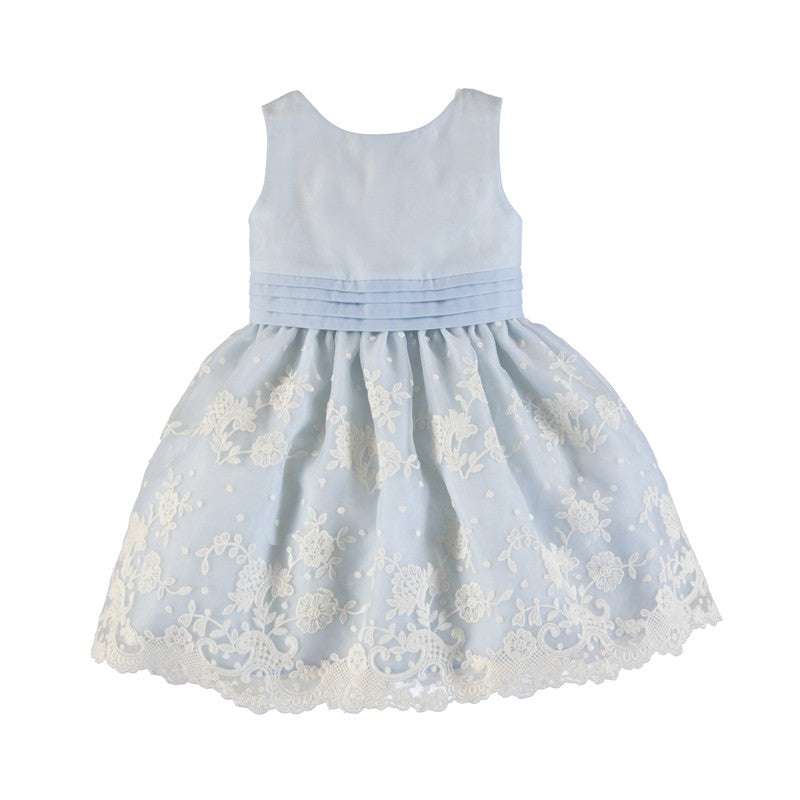 Vestido Abel and Lula organza bordada flores