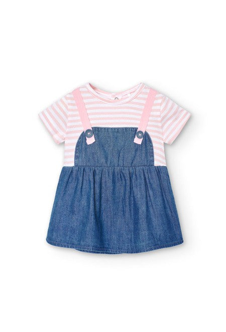 Vestido Boboli denim combinado