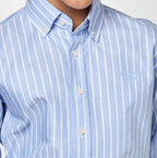 Camisa Spagnolo cuello boton oxford rayas 4525