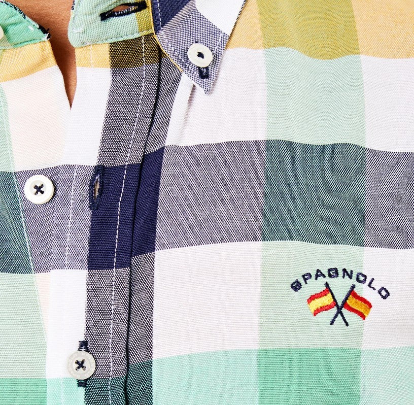 Camisa oxford Spagnolo cuadros Polo