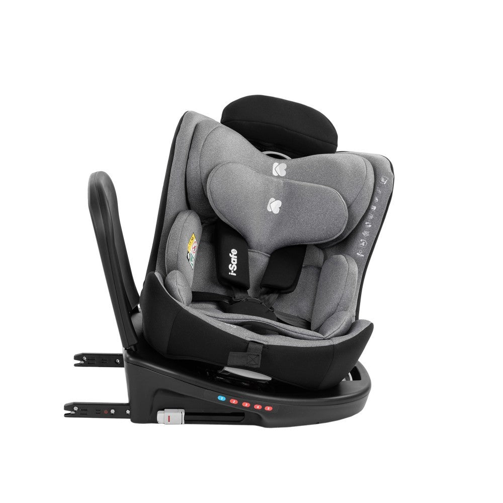 Silla Auto KikkaBoo I SAFE I-Size 360º 40-150 cm (R129)