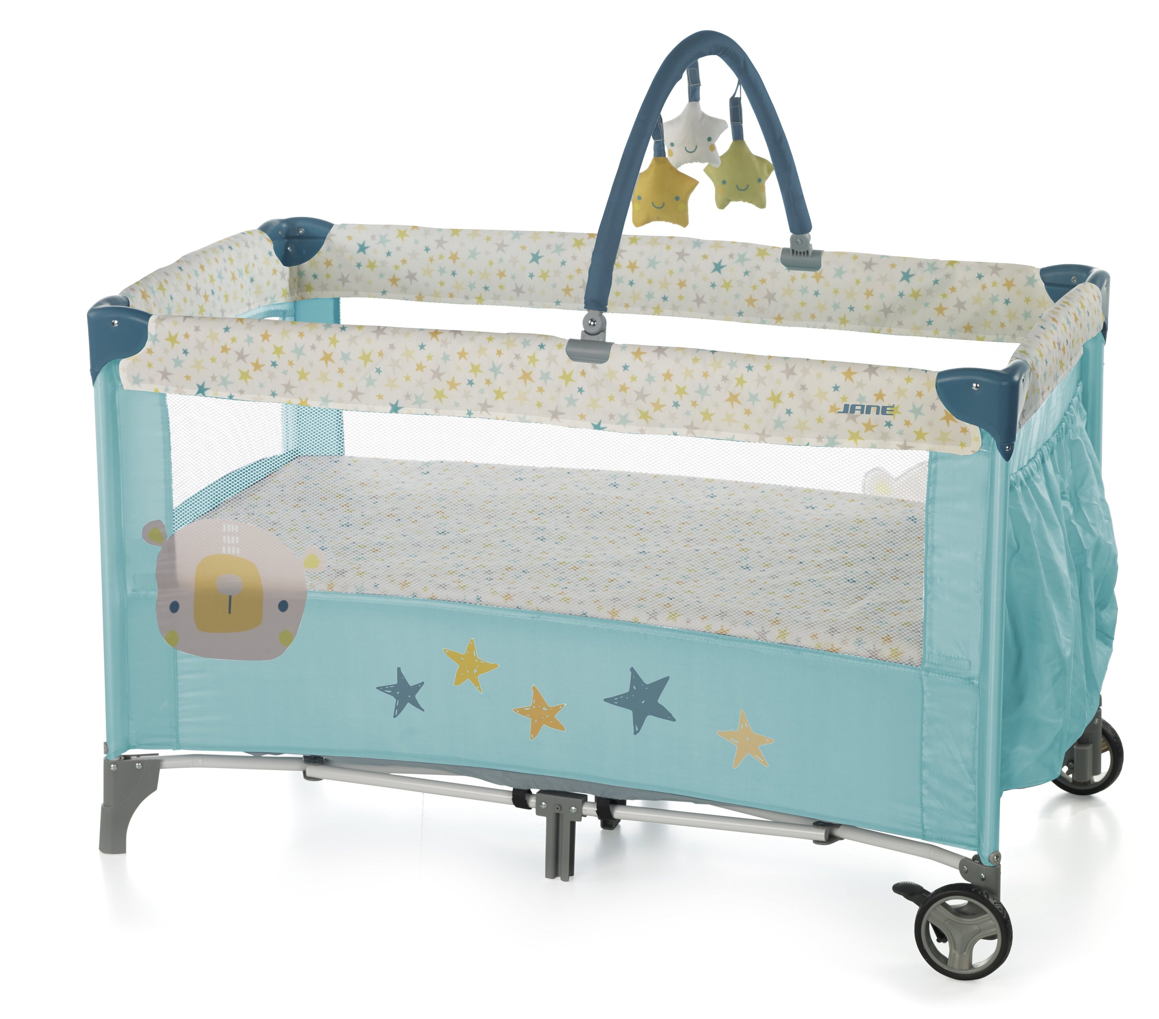 Cuna de viaje Jane Duo level con Peluches
