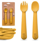 Cuchara y tenedor de silicona Interbaby