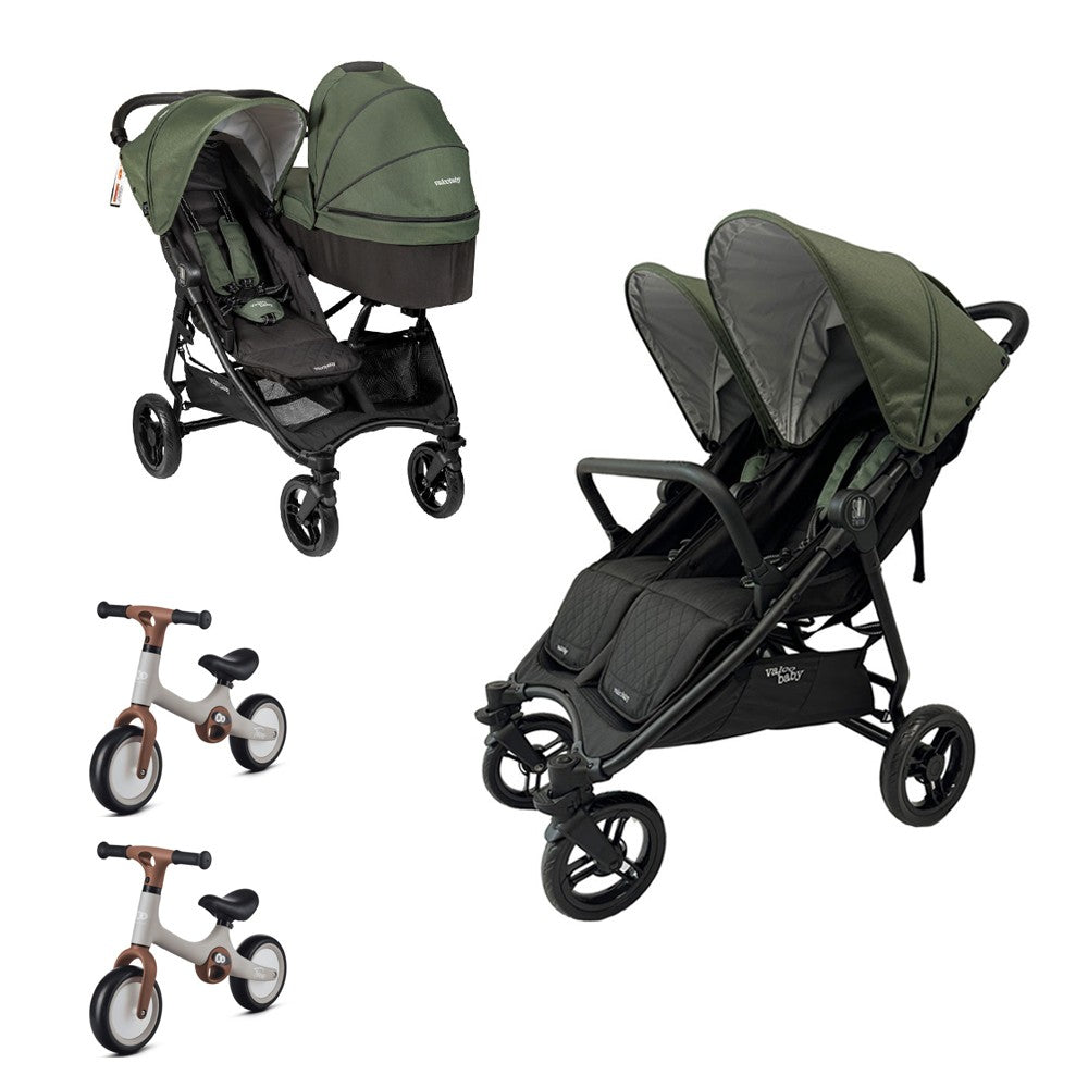 Coche Gemelar Valco Baby SLIM TWIN con bicis