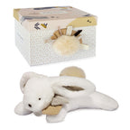 Caja regalo con Conejito pompón natural 25 cm DouDou Et Compagnie
