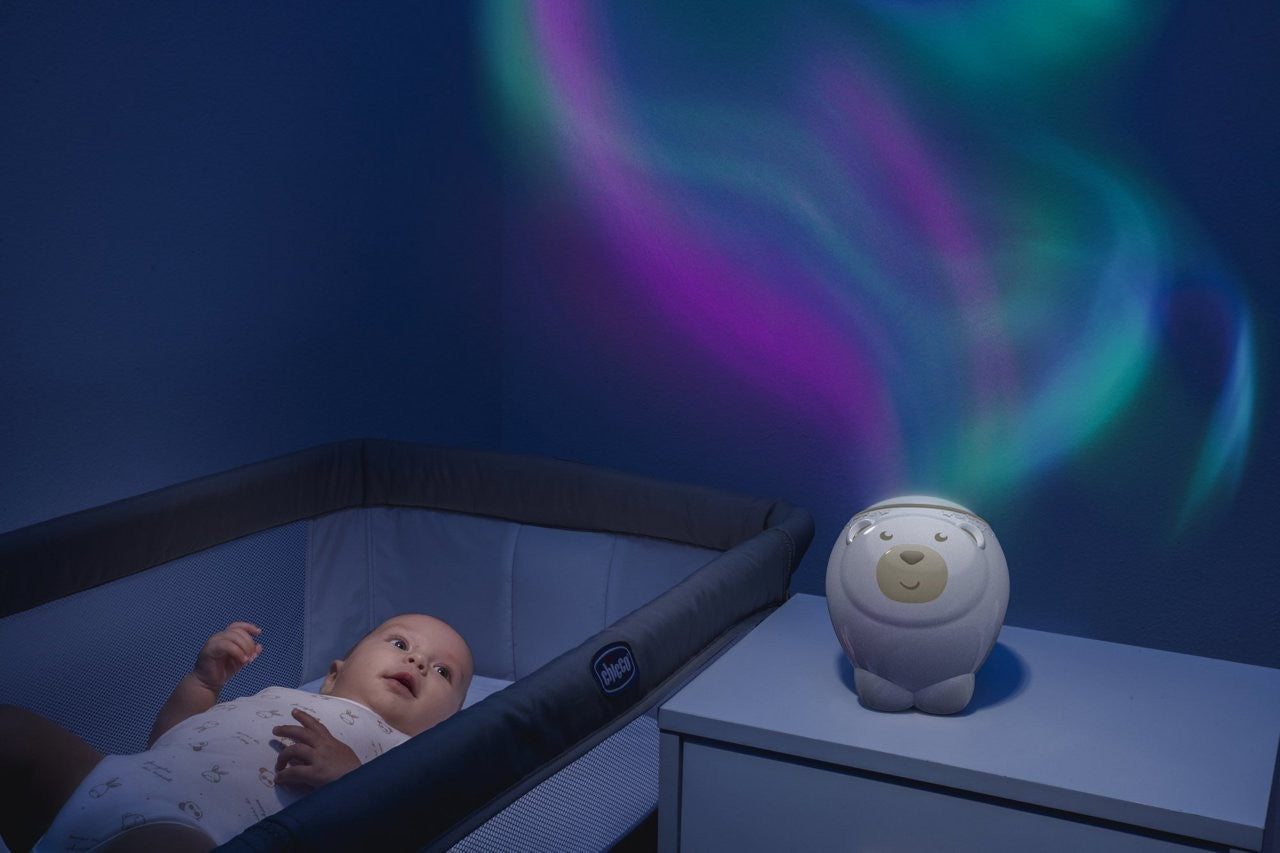 Osito Proyector Chicco Polar para cuna y minicuna