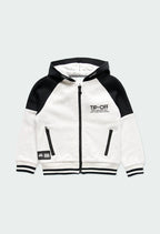 Chaqueta felpa piqué Boboli con capucha