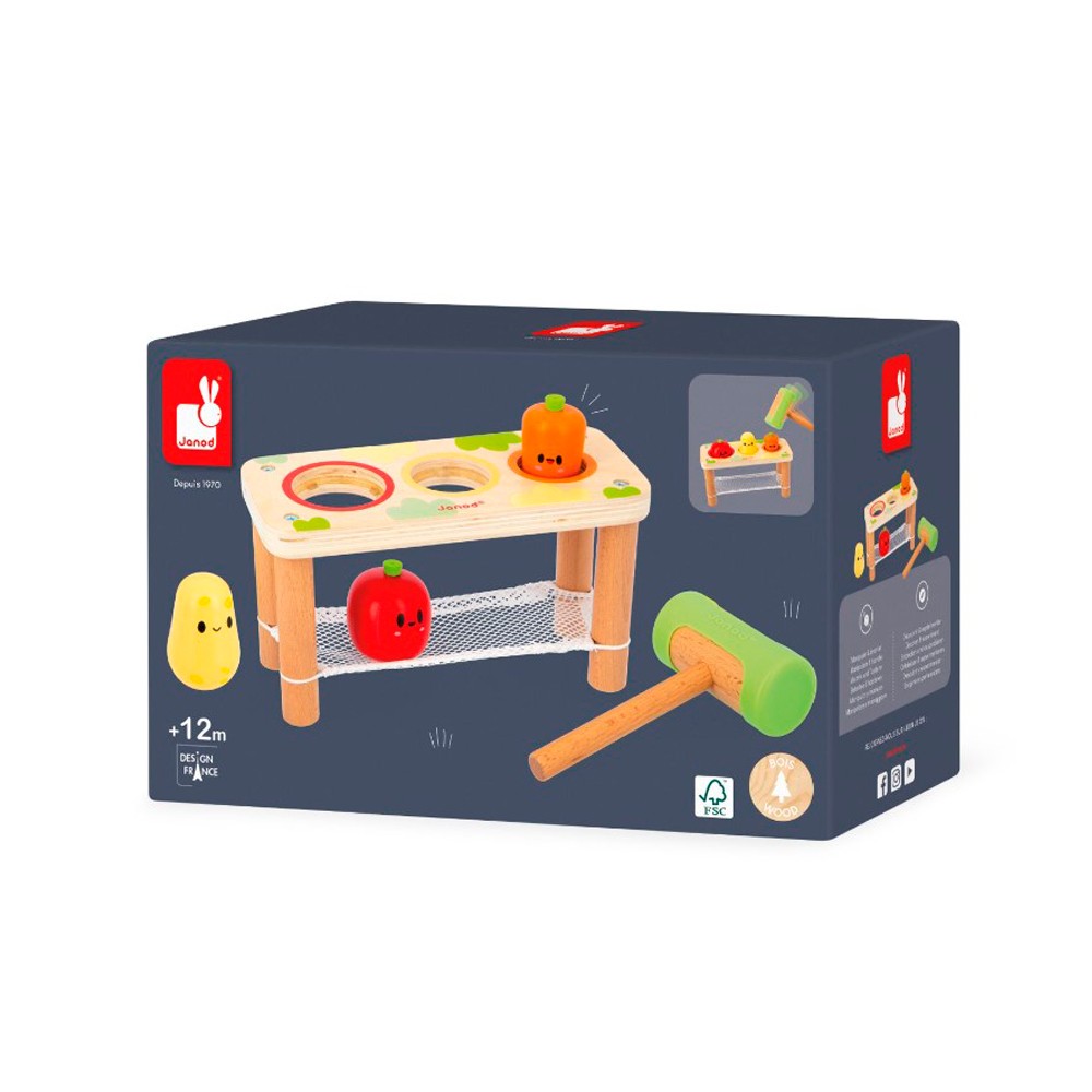 Juego Janod golpear verduras