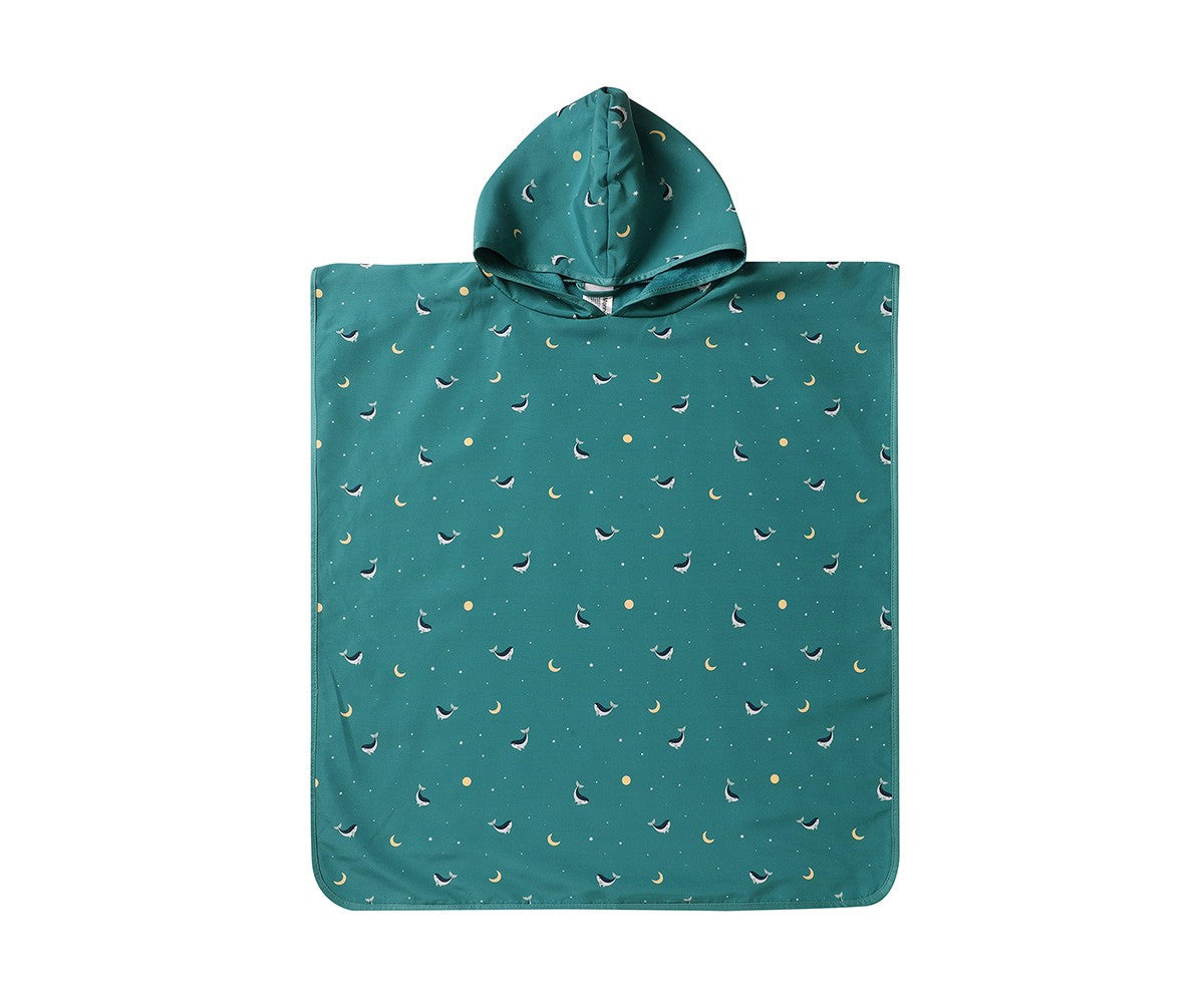 Poncho Monnëka Whale Teal