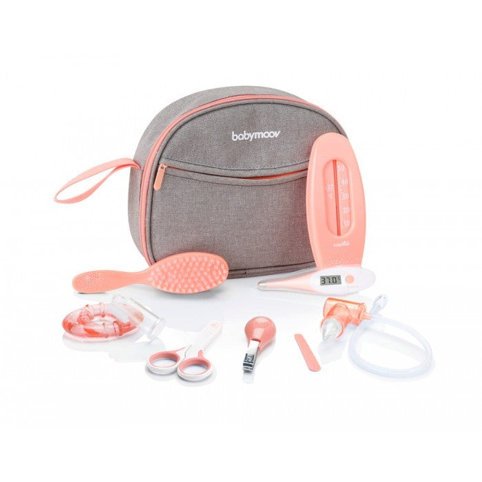 Neceser de higiene Babymoov 9 acc para cuidado del bebe Peach