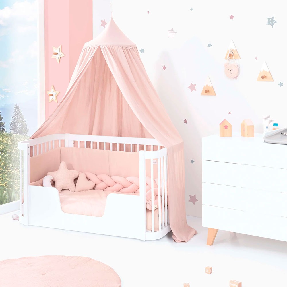 Minicuna, cuna, cama, escritorio 4 en 1 Alondra Crea Tre Bianco