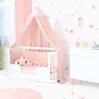 Minicuna, cuna, cama, escritorio 4 en 1 Alondra Crea Tre Bianco