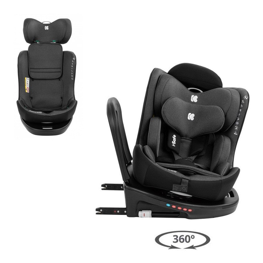 Silla Auto KikkaBoo I SAFE I-Size 360º 40-150 cm (R129)