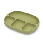 Plato compartimentado de silicona Interbaby con tapa y ventosa