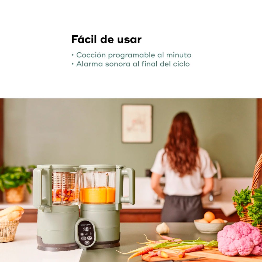 Robot de cocina Babymoov Nutribaby Glass de vidrio Celadon Green