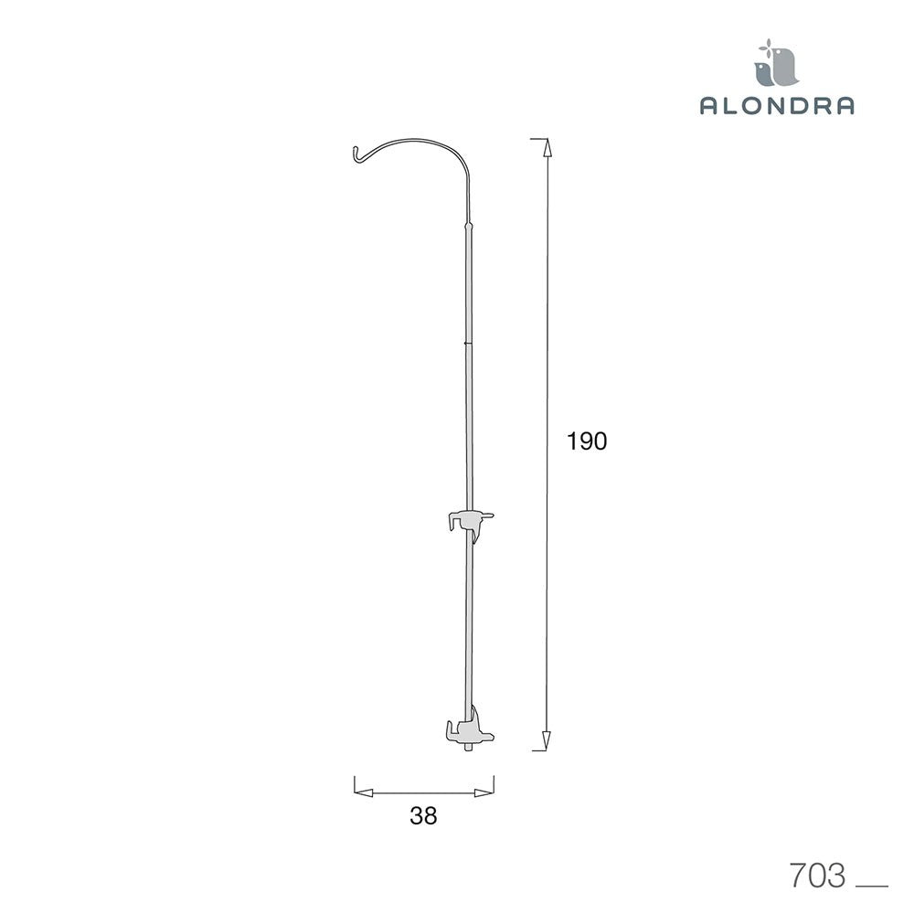 Soporte palo dosel Alondra metálico