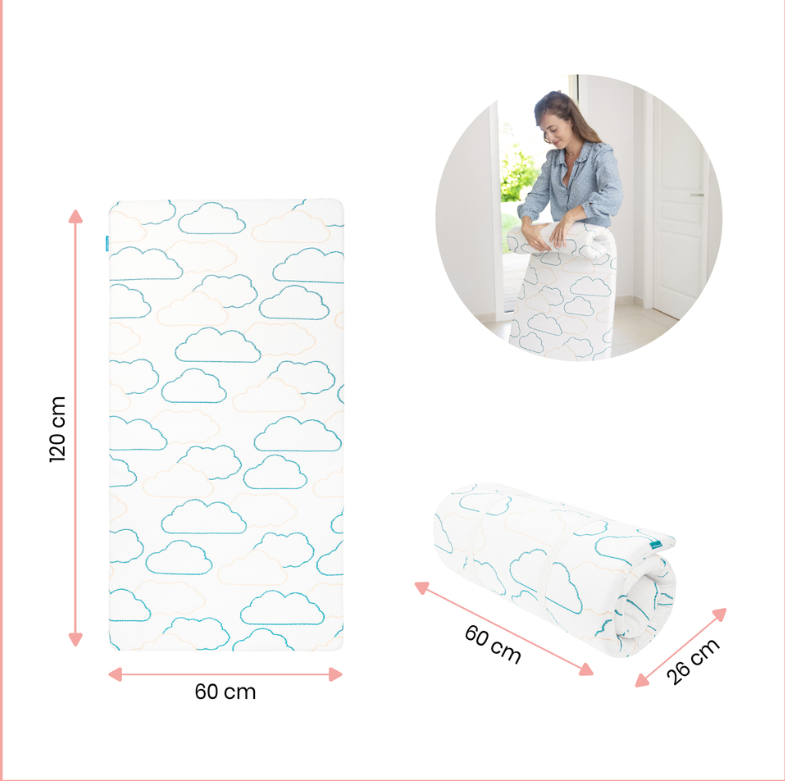 Colchon enrrolable 60X120 para cuna viaje de Babymoov Cosy'Lite Nomad