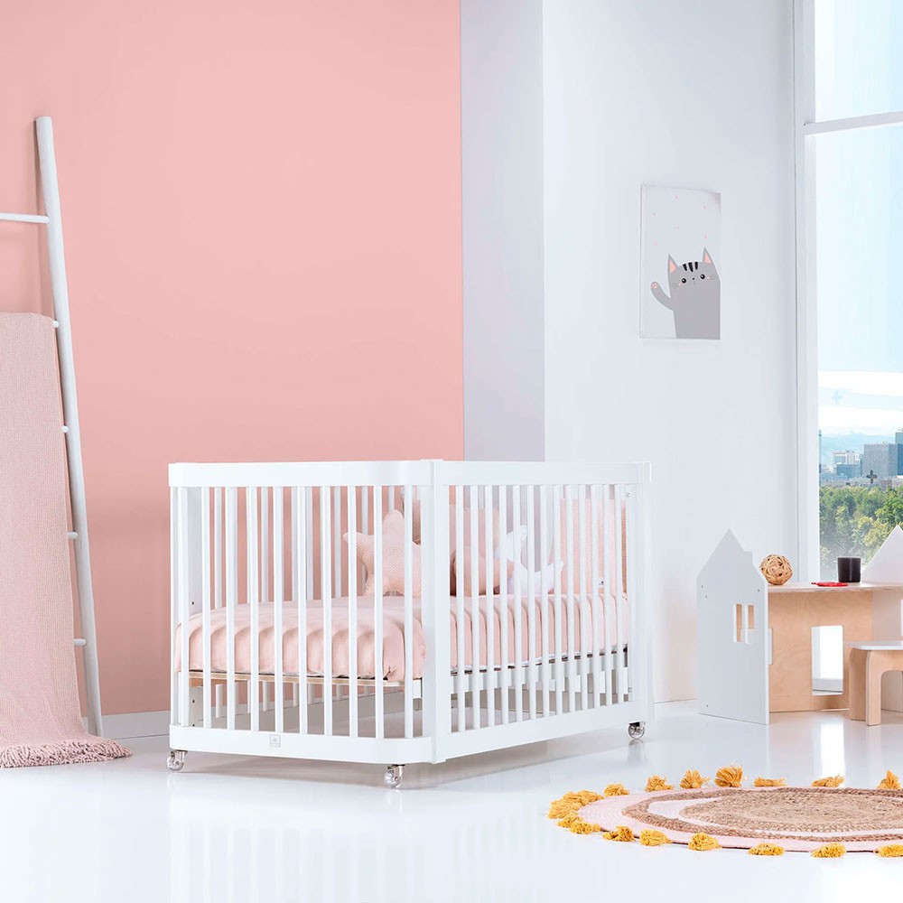 Minicuna, cuna, cama, escritorio 4 en 1 Alondra Crea Tre Bianco
